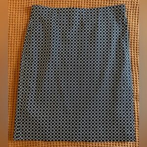 Navy & White Pencil Skirt